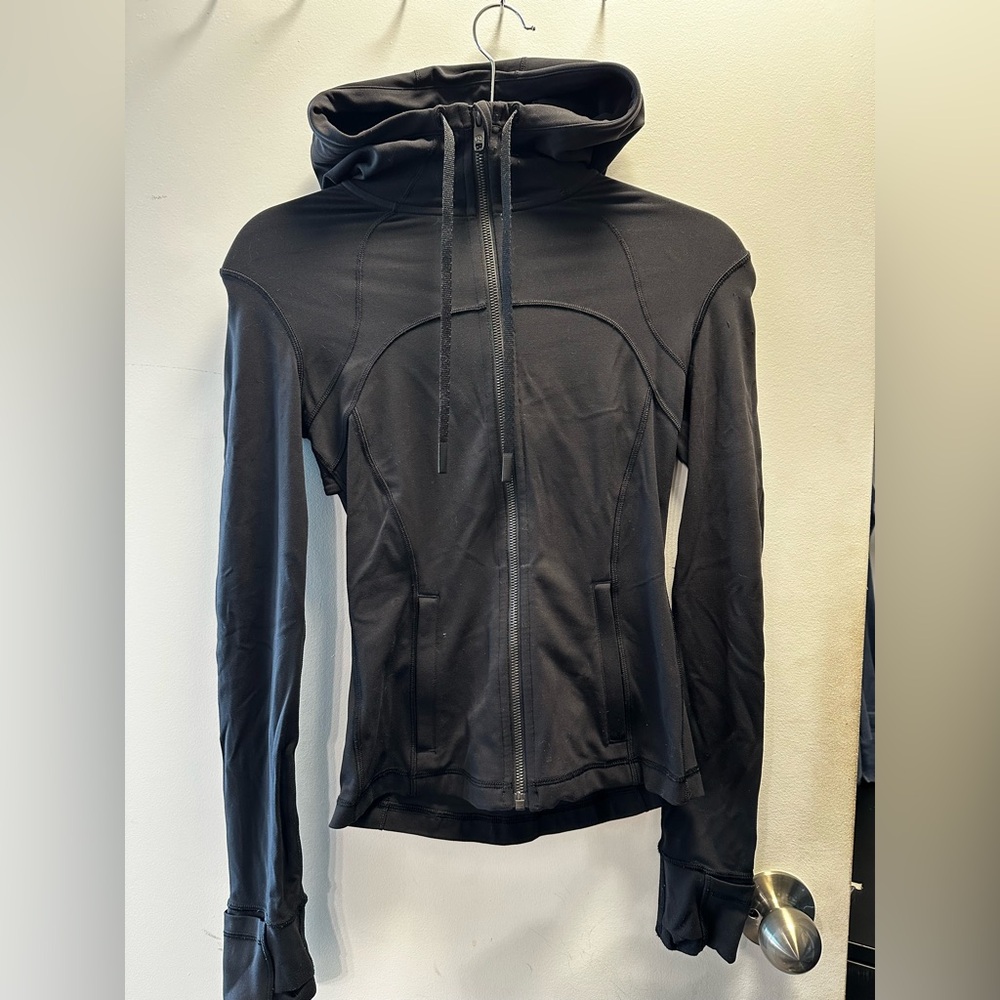 lululemon athletica Black defined hooded jacket